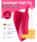 Бесшумный вибромассажер Satisfyer High Fly 12 режимов красный (блистер) J2018-120-2/1