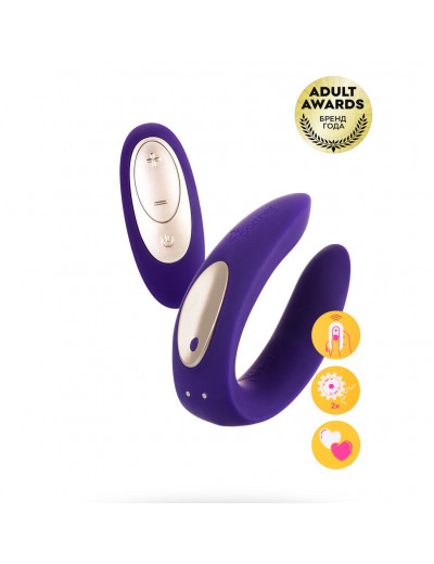 Многофункциональный стимулятор для пар Satisfyer Partner Toy Plus Remote фиолетовый Partner Plus R