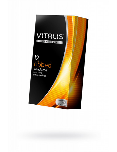 Презервативы VITALIS PREMIUM ribbed №12  263