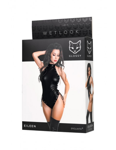 Боди Glossy Eileen из материала Wetlook M 955042-M