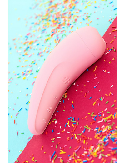 Вакуумно-волновой стимулятор Satisfyer Curvy 2+ с возможностью управления через приложение розовый J2018-81-3