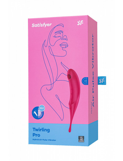 Вакуум-волновой бесконтактный стимулятор клитора Satisfyer Twirling Pro красный J2018-306-2