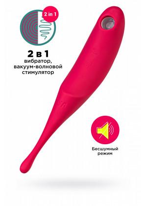 Вакуум-волновой бесконтактный стимулятор клитора Satisfyer Twirling Pro красный J2018-306-2