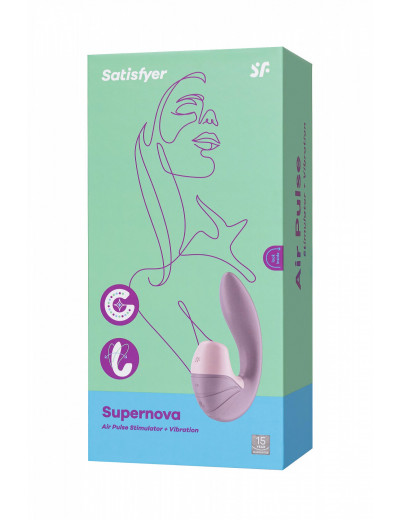 Вибратор Satisfyer Supernova с вакуум-волновым стимулятором розовый 16,9 см J2018-173-1