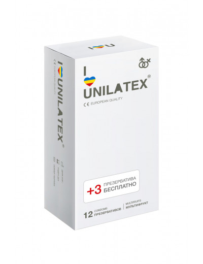 Презервативы Unilatex Multifrutis ароматизированные цветные №15 шт 3014