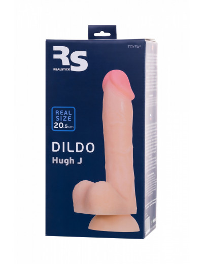 Фаллоимитатор RealStick Silicone Hugh J телесный 20,5 см 9420002