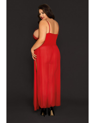 Комбинация и стринги Candy Girl Tabitha красные 2XL 840090-RED-2XL