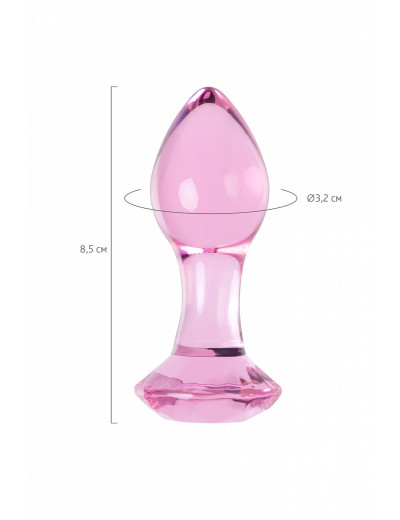 Анальная втулка Sexus Glass розовая 8,5 см 912312