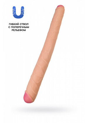 Фаллоимитатор RealStick Brutal Castor двусторонний телесный 56 cм 822014