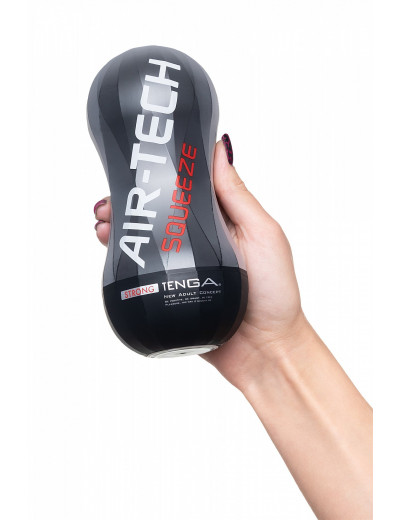 Нереалистичный мастурбатор Tenga Air-Tech Squeeze Strong черный 17 см ATS-001B