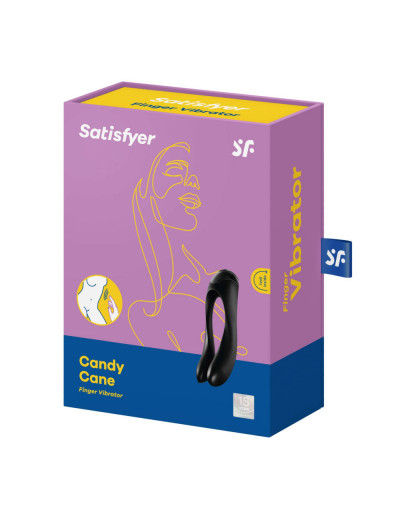 Многофункциональный стимулятор для пар Satisfyer Partner Candy Cane чёрный J2018-121-2