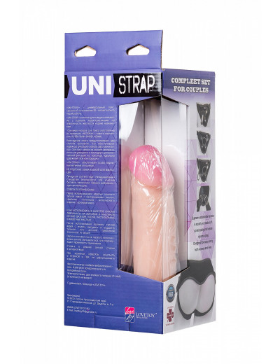 Страпон на трусиках LoveToy UNI Strap 6 с вибрацией 18 см 531413