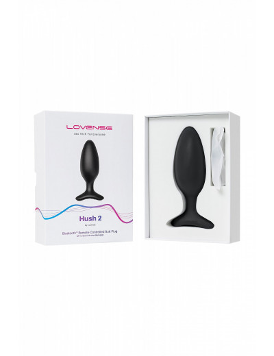 Анальная втулка Lovense Hush 2 M черная 13,5 см LE-34