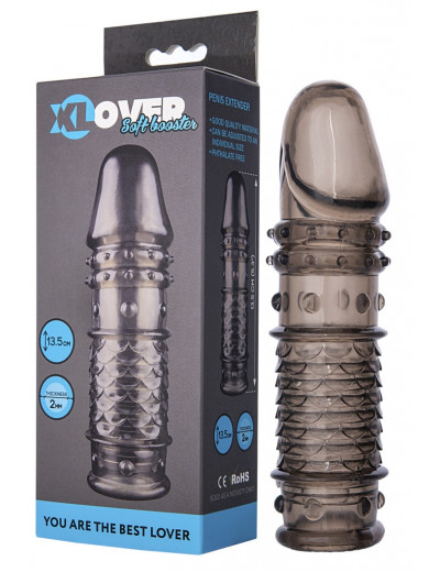 Насадка ToyFa XLover черная прозрачная 13,5 см 748015