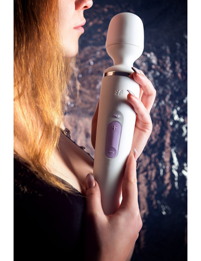 Нереалистичный вибратор Satisfyer Woman Wand 10 режимов белый 34 см J2018-47-2