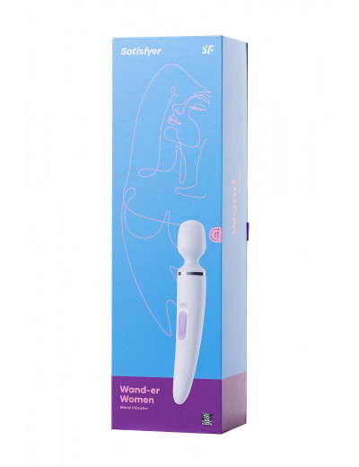 Нереалистичный вибратор Satisfyer Woman Wand 10 режимов белый 34 см J2018-47-2