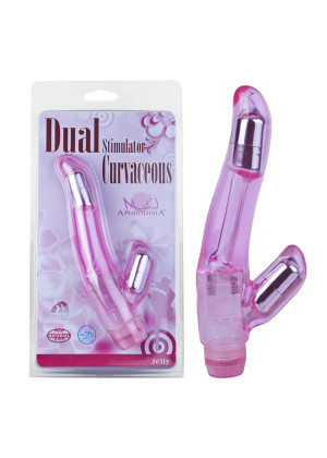 Вибромассажер Dual Stimulator Curvaceous розовый 18,5 см Д83059роз