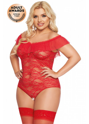 Боди SoftLine Collection Kamila красный XXXL 1899310