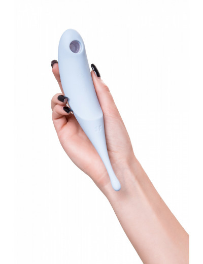 Вакуум-волновой бесконтактный стимулятор клитора Satisfyer Twirling Pro голубой J2018-306-1