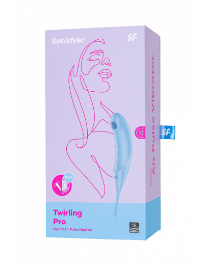 Вакуум-волновой бесконтактный стимулятор клитора Satisfyer Twirling Pro голубой J2018-306-1