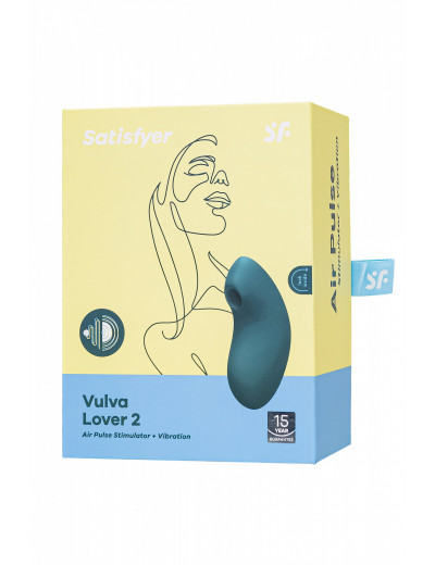 Вакуум-волновой бесконтактный стимулятор клитора Satisfyer Vulva Lover 2 синий 4018621