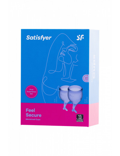 Набор менструальных чаш Satisfyer Feel secure Menstrual Cup фиолетовый 2 шт J1766-4