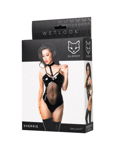 Боди Glossy Sherrie из материала Wetlook S 955045-S