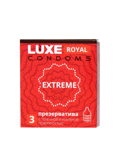 Презервативы Luxe Royal Extreme точечно-ребристые №3 735/1