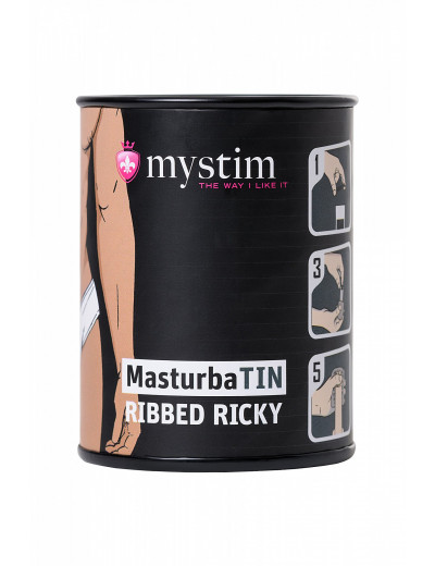 Мастурбатор Mystim Ribbed Ricky белый 4,5 см 46297