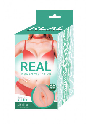 Мастурбатор реалистичный с вибрацией Real Woman Vibration 14 см RWV1020