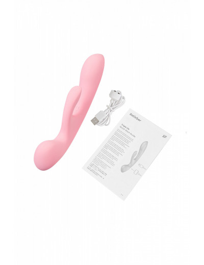 Нереалистичный вибратор Satisfyer Triple Oh розовый 24 см 4018249