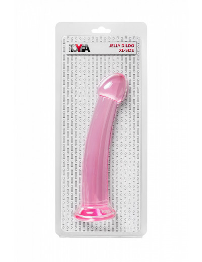 Нереалистичный фаллоимитатор Jelly Dildo розовый 22 см 882028-3