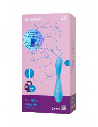 Многофункциональный стимулятор для пар Satisfyer G-Spot Flex 4+ голубой 19,5 см J2018-295