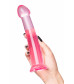 Нереалистичный фаллоимитатор Jelly Dildo розовый 20 см 882027-3