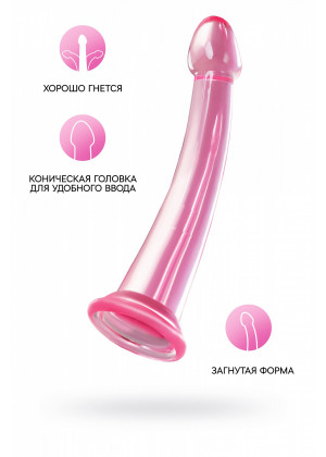 Нереалистичный фаллоимитатор Jelly Dildo розовый 20 см 882027-3