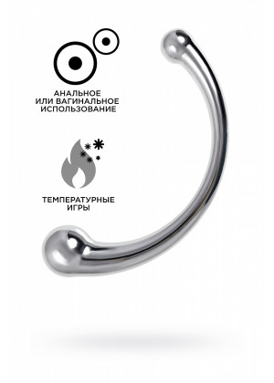 Металлический фаллоимитатор Toyfa серебристый 21 см 717182-S