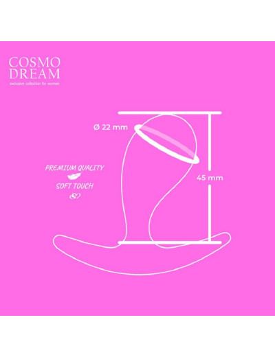 Анальная втулка Cosmo Dream розовый 5,5 см WSL-15016