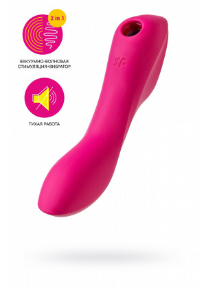 Вакуум-волновой бесконтактный стимулятор клитора Satisfyer Curvy Trinity 3 силикон красный J2018-249-1