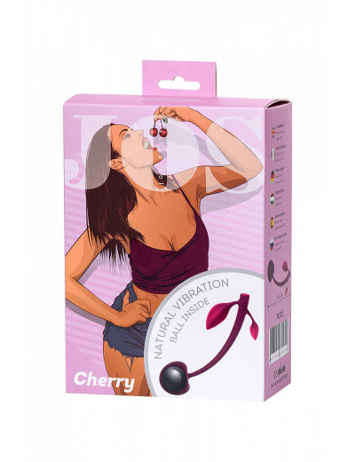 Вагинальный шарик cherry бордовый 3,4 см 782025