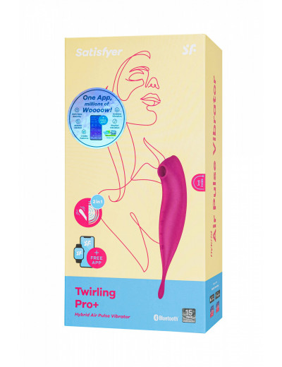 Вакуум-волновой бесконтактный стимулятор клитора Satisfyer Twirling Pro красный J2018-305-1