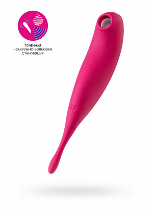 Вакуум-волновой бесконтактный стимулятор клитора Satisfyer Twirling Pro красный J2018-305-1