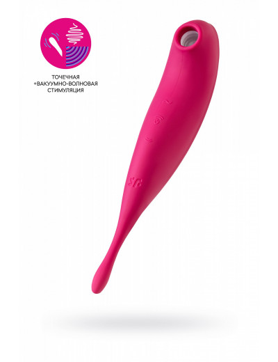 Вакуум-волновой бесконтактный стимулятор клитора Satisfyer Twirling Pro красный J2018-305-1