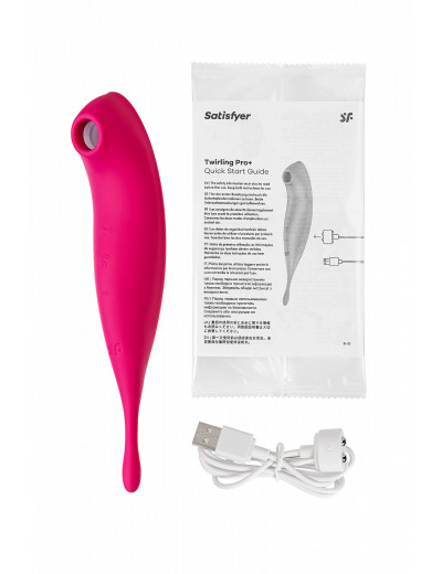 Вакуум-волновой бесконтактный стимулятор клитора Satisfyer Twirling Pro красный J2018-305-1