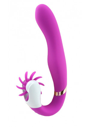 Вибратор с клиторальным стимулятором Dave Vibrator Д258