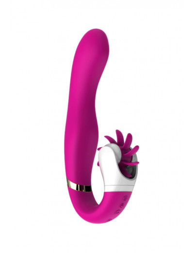 Вибратор с клиторальным стимулятором Dave Vibrator Д258