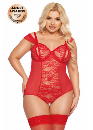 Боди SoftLine Collection Dora красный XXXL 1901310