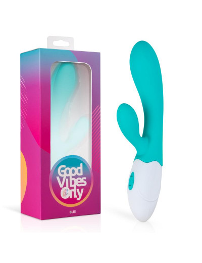 Вибромассажер кролик перезаряжаемый Blis Rabbit Vibrator зеленый 20 см GVO002