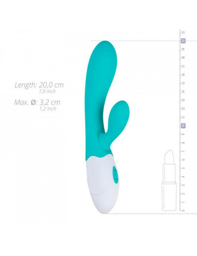 Вибромассажер кролик перезаряжаемый Blis Rabbit Vibrator зеленый 20 см GVO002