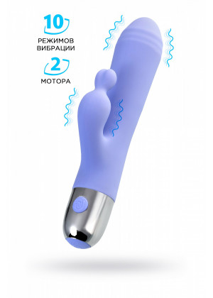 Вибратор с клиторальным стимулятором Flovetta Crocus фиолетовый 17,5 см 457708