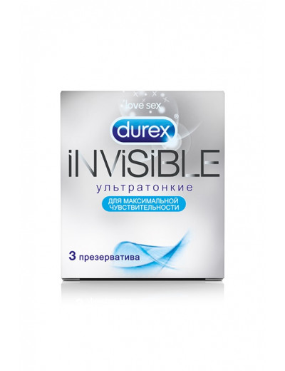 Презервативы Durex invisible ультратонкие 3 шт Durex 3 Invisible